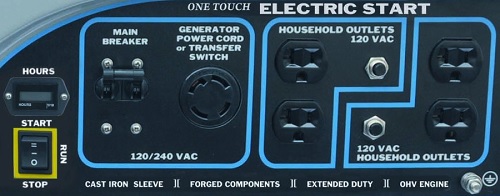 WH7500E control panel